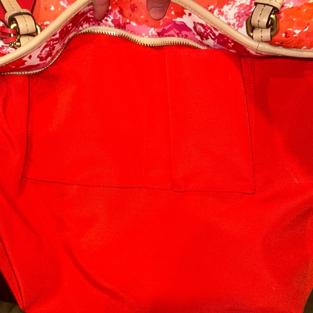 New Coach Peyton Floral Leather Zip Top Tote **Read description** - Picture 14 of 16